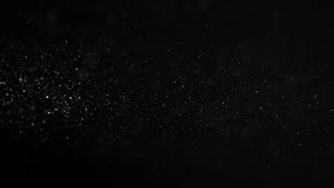 Natural Organic Dust Particles Float On Black Background. Dust In Motion. 库存影片 86497766