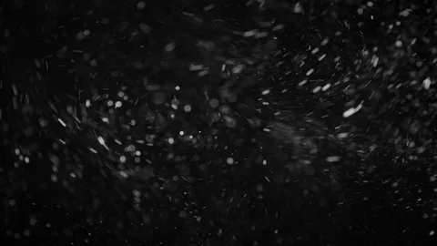 Natural Organic Dust Particles Float On Black Background. Dust In Motion. Stock Footage 86497851