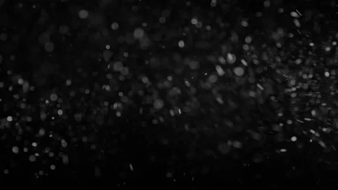 Natural Organic Dust Particles Float On Black Background. Dust In Motion. 库存影片 86497855