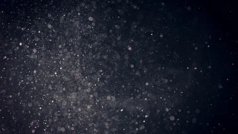 Natural Organic Dust Particles Float On Black Background. Dust In Motion. Vidéo 86559068