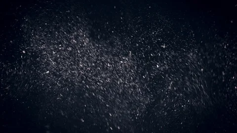 Natural Organic Dust Particles Float On Black Background. Dust In Motion. Vidéo 86559179