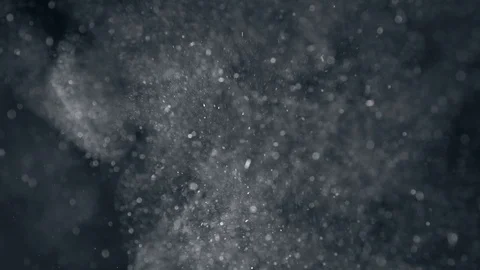 Natural Organic Dust Particles Float On Black Background. Dust In Motion. 库存影片 86782244