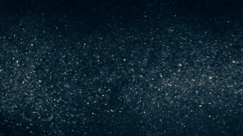 Natural Organic Dust Particles Float On Black Background. Dust In Motion. Vidéo 86782425
