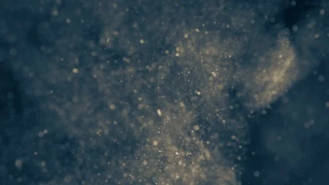 Natural Organic Dust Particles Float On Black Background. Dust In Motion. Vidéo 86782679