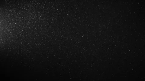 Natural Organic Dust Particles Float On Black Background. Dust In Motion. Stock Footage 123330383