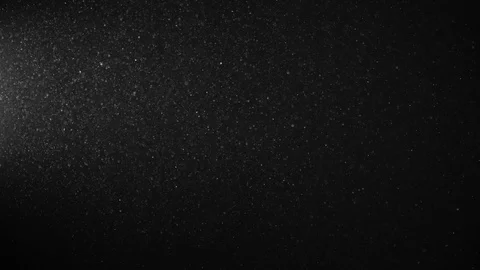 Natural Organic Dust Particles Float On Black Background. Dust In Motion. Stock Footage 123332885