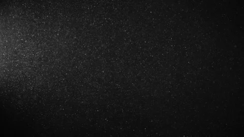 Natural Organic Dust Particles Float On Black Background. Dust In Motion. Stock Footage 123333342