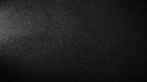 Natural Organic Dust Particles Float On Black Background. Dust In Motion. Stock Footage 123336498