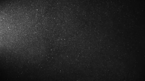Natural Organic Dust Particles Float On Black Background. Dust In Motion. Stock Footage 123337834