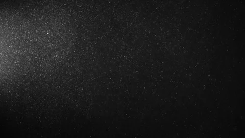 Natural Organic Dust Particles Float On Black Background. Dust In Motion. Stock Footage 123337918