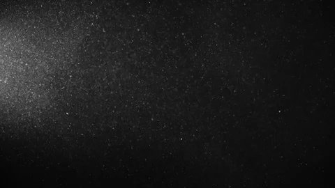 Natural Organic Dust Particles Float On Black Background. Dust In Motion. Stock Footage 123338251
