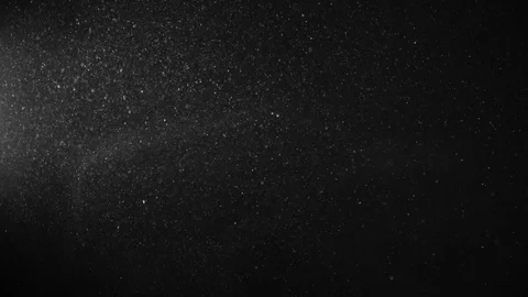 Natural Organic Dust Particles Float On Black Background. Dust In Motion. 库存影片 123338374