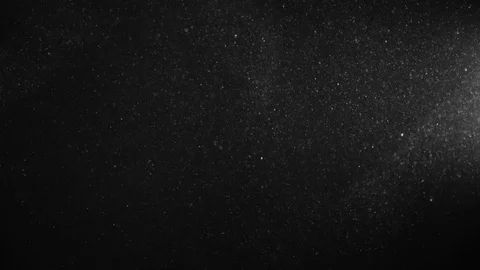 Natural Organic Dust Particles Float On Black Background. Dust In Motion. 库存影片 123390608