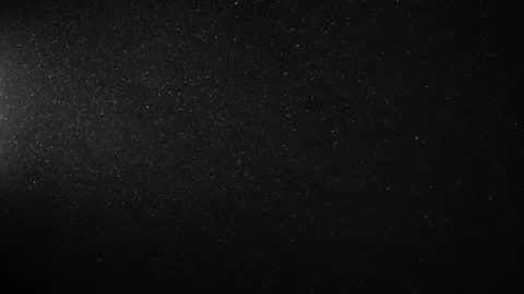 Natural Organic Dust Particles Float On Black Background. Dust In Motion. Stock Footage 123392638