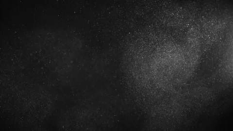 Natural Organic Dust Particles Float On Black Background. Dust In Motion. Stock Footage 123393833