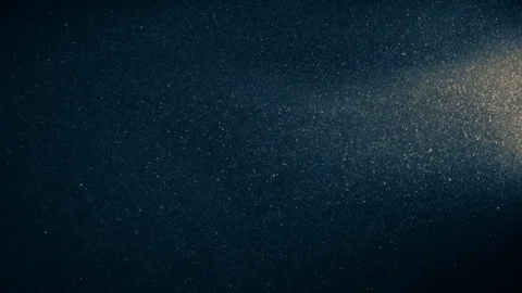 Natural Organic Dust Particles Float On Black Background. Dust In Motion. Stock Footage 123394235