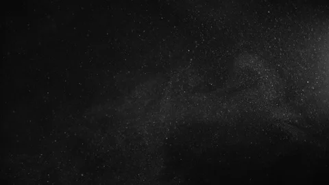 Natural Organic Dust Particles Float On Black Background. Dust In Motion. 库存影片 123395186