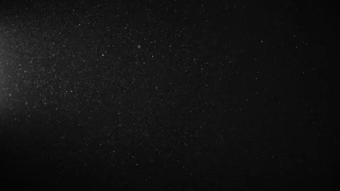 Natural Organic Dust Particles Float On Black Background. Dust In Motion. 库存影片 123447855