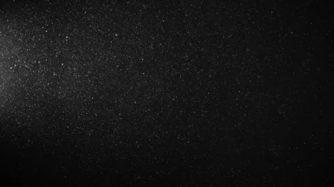 Natural Organic Dust Particles Float On Black Background. Dust In Motion. Vidéo 123450491