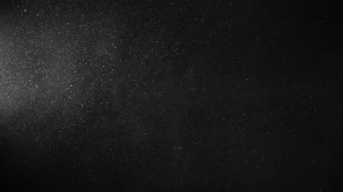 Natural Organic Dust Particles Float On Black Background. Dust In Motion. Stock-Footage 123451251