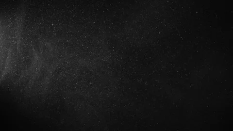 Natural Organic Dust Particles Float On Black Background. Dust In Motion. Stock Footage 123451514