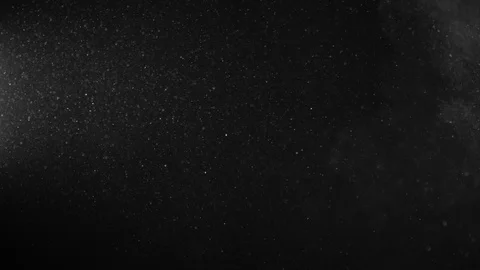 Natural Organic Dust Particles Float On Black Background. Dust In Motion. 库存影片 123452448