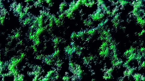 Natural organic pattern with glowing green textures and dark shadows Stock Illustration