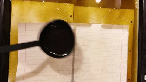 Natural paper dyeing process for junk journals and scrapbooking.  Stock Footage 330678221