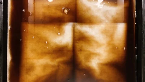 Natural paper dyeing process for junk journals and scrapbooking.  Stock Footage 330678757