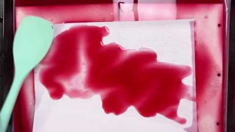 Natural paper dyeing process for junk journals and scrapbooking.  Stock-Footage 330679354