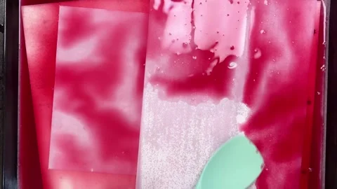 Natural paper dyeing process for junk journals and scrapbooking.  Stock Footage 330679378