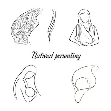 Natural parenting, Stock Illustration