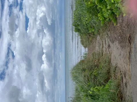 A natural path to the beach Stock Photos