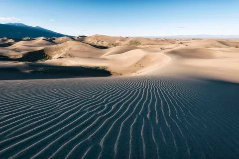 Natural pattern on desert against sky Stock Photos