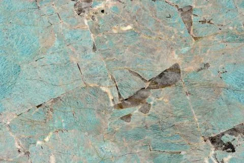 Natural pattern of granite turquoise and beige colour polished disc mineral. Stock Photos