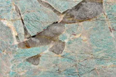 Natural pattern of granite turquoise and beige colour polished disc mineral. Stock Photos