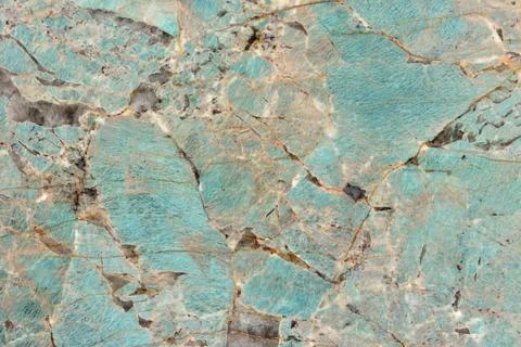 Natural pattern of granite turquoise and beige colour polished disc mineral. Stock Photos