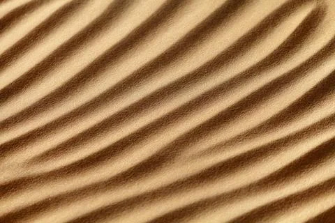 Natural pattern of the sand dune in the desert in Abu Dhabi. Closeup abstr... Foto stock