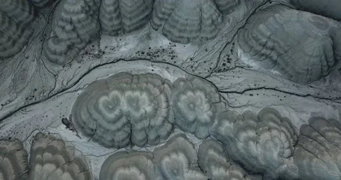 Natural pattern view with geological landforms, abstract background. Video stock 167175083