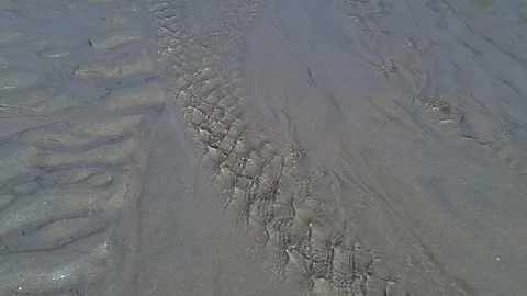 Natural Pattern Water Over Sand Handheld. 動画素材 93409563