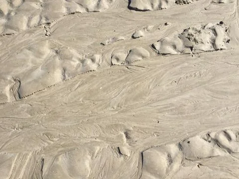 Natural Patterns in Sand Formed by Wind Stock Photos