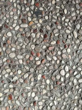 Natural Pebble Stone Texture Multicolor Rock Floor Background Stock Photos