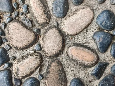 Natural Pebble Stone Texture Surface Background Foto stock