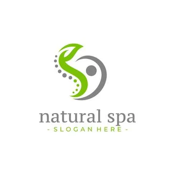 Natural physiotherapy logo design vector. Health care symbol template. Stock Illustration