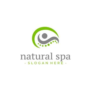 Natural physiotherapy logo design vector. Health care symbol template. Stock Illustration