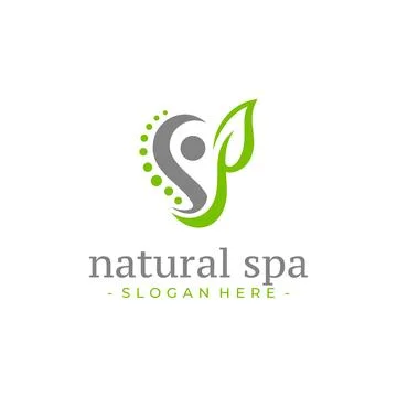 Natural physiotherapy logo design vector. Health care symbol template. Stock Illustration
