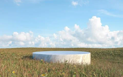 Natural podium backdrop Stock Illustration