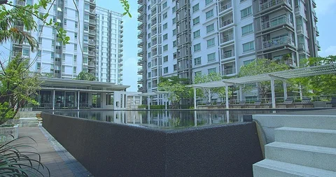 Natural pool Video stock 105556730