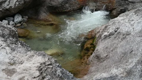 Natural pool of a mountain stream Stock-Footage 211457897