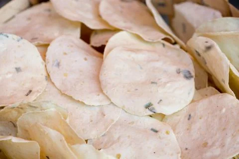 Natural potato chips Stock Photos